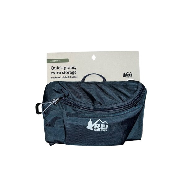 REI Co-op Packmod Hipbelt Pocket Stone Blue Recycled Nylon Hiking NEW - Picture 1 of 9